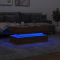 Miniatyrbilde 6 av 11: vidaXL Salongbord med LED-lys artisan eik 90x50x40 cm