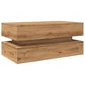 Miniatyrbilde 10 av 11: vidaXL Salongbord med LED-lys artisan eik 90x50x40 cm