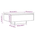 Miniatyrbillede 10 af 10: vidaXL sofabord 85x55x31 cm konstrueret træ antikt træ