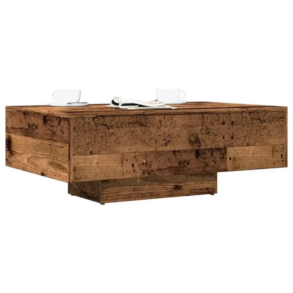 vidaXL sofabord 85x55x31 cm konstrueret træ antikt træ