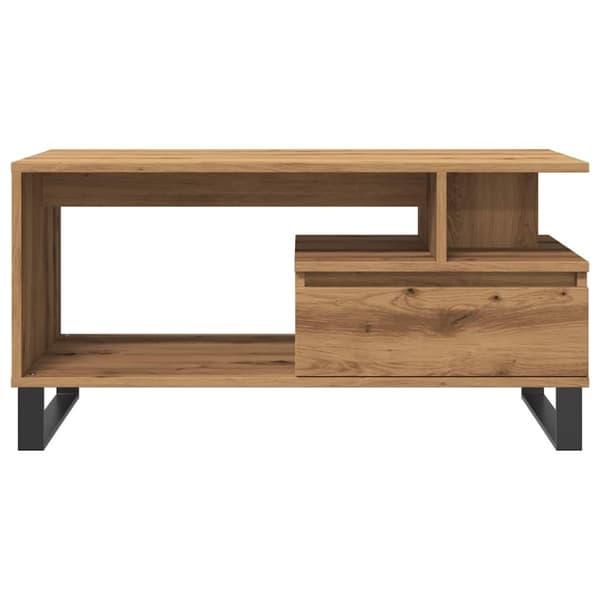 vidaXL sofabord 90x49x45 cm konstrueret træ kunsteg