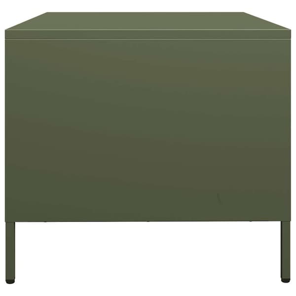 vidaXL Salongbord olivengrønn 101,5x50x43,5 cm kaldvalset stål