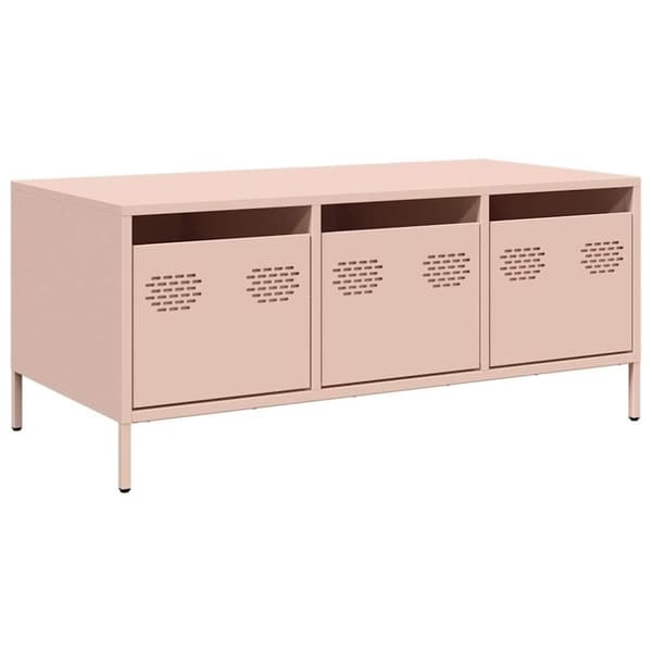vidaXL Salongbord rosa 101,5x50x43,5 cm kaldvalset stål