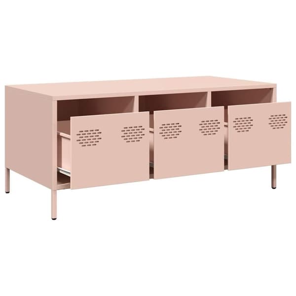 vidaXL Salongbord rosa 101,5x50x43,5 cm kaldvalset stål