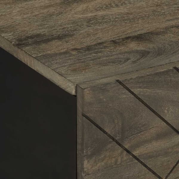 vidaXL sofabord 80x50x40 cm massivt mangotræ sort