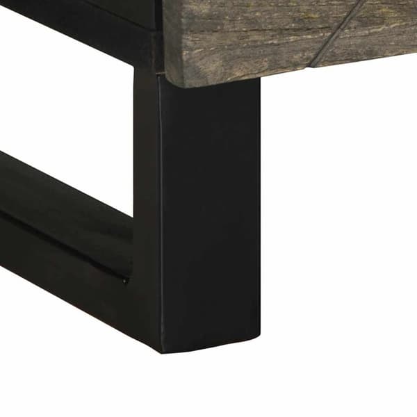 vidaXL sofabord 80x50x40 cm massivt mangotræ sort
