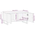Miniatyrbillede 11 af 11: vidaXL sofabord 80x50x40 cm massivt mangotræ sort