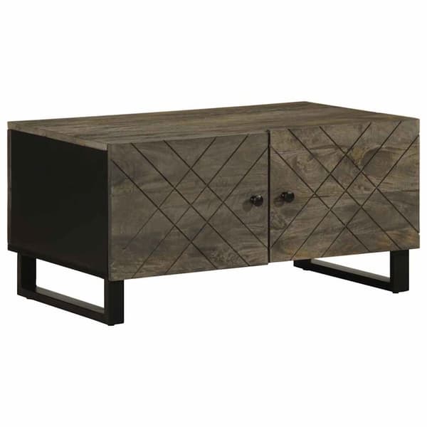 vidaXL sofabord 80x50x40 cm massivt mangotræ sort