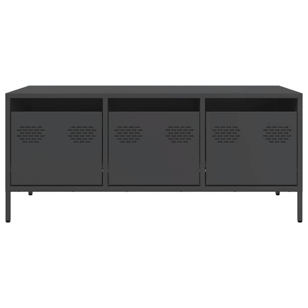 vidaXL sofabord 101,5x50x43,5 cm koldvalset stål sort