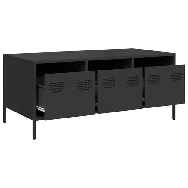 vidaXL sofabord 101,5x50x43,5 cm koldvalset stål sort