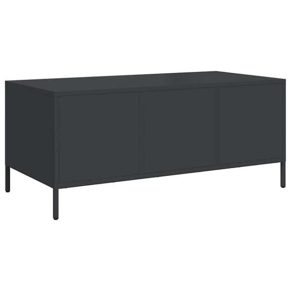 vidaXL sofabord 101,5x50x43,5 cm koldvalset stål sort
