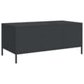 Miniatyrbillede 9 af 11: vidaXL sofabord 101,5x50x43,5 cm koldvalset stål sort