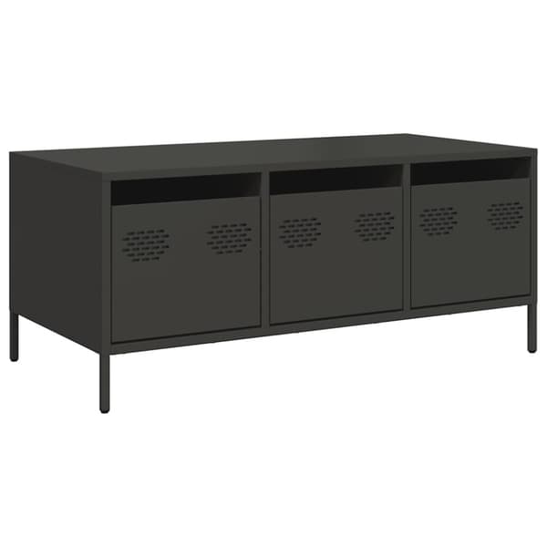 vidaXL sofabord 101,5x50x43,5 cm koldvalset stål sort