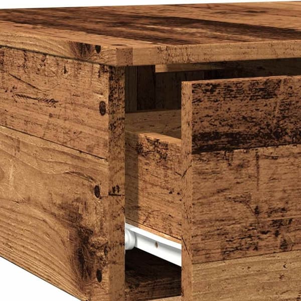 vidaXL sofabord 90x60x31 cm konstrueret træ gammelt trælook