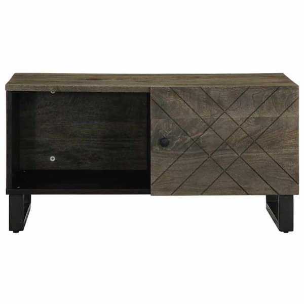 vidaXL sofabord 80x50x40 cm massivt mangotræ sort