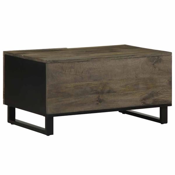 vidaXL sofabord 80x50x40 cm massivt mangotræ sort
