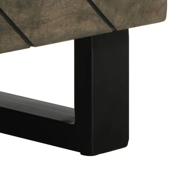 vidaXL sofabord 80x50x40 cm massivt mangotræ sort