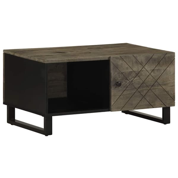 vidaXL sofabord 80x50x40 cm massivt mangotræ sort