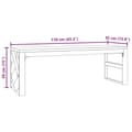Miniatyrbillede 10 af 10: vidaXL sofabord 110x35x38 cm massivt teaktræ
