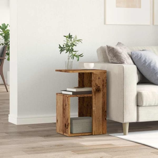 vidaXL Sidebord gammelt tre 36x30x56 cm konstruert tre