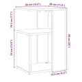 Miniatyrbilde 10 av 11: vidaXL Sidebord gammelt tre 36x30x56 cm konstruert tre