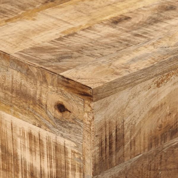 vidaXL Konsollbord 110x30x75 cm grovt heltre mangotre og jern