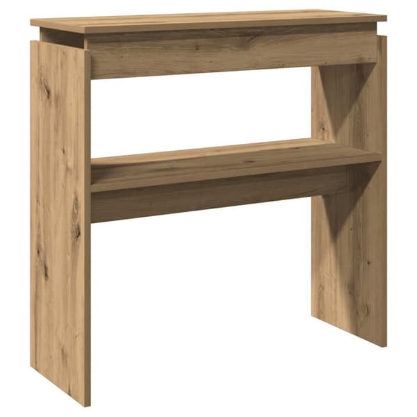 vidaXL Konsolbord artisan ek 80x30x80 cm konstruerat trä