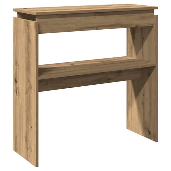 vidaXL Konsolbord artisan ek 80x30x80 cm konstruerat trä