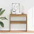 Miniatyrbild 2 av 10: vidaXL Konsolbord artisan ek 80x30x80 cm konstruerat trä