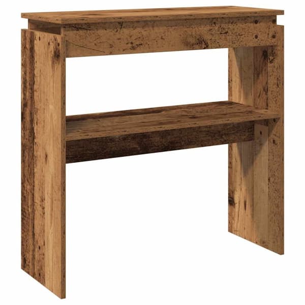 vidaXL konsolbord 80x30x80 cm konstrueret træ antikt træ