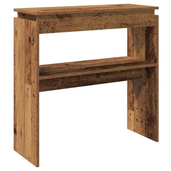 vidaXL konsolbord 80x30x80 cm konstrueret træ antikt træ