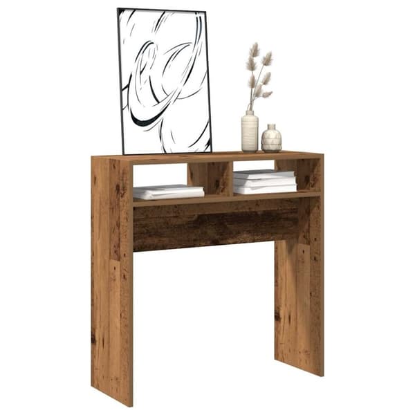 vidaXL konsolbord 78x30x80 cm konstrueret træ antikt træ