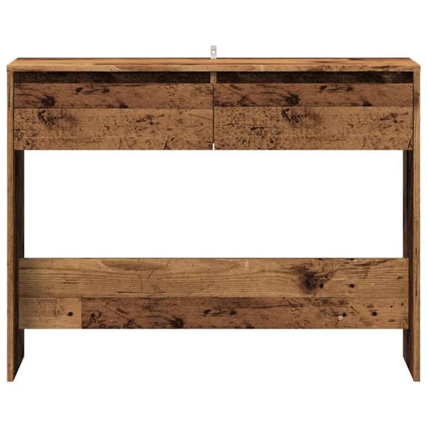 vidaXL konsolbord 100x35x76,5 cm konstrueret træ antikt træ