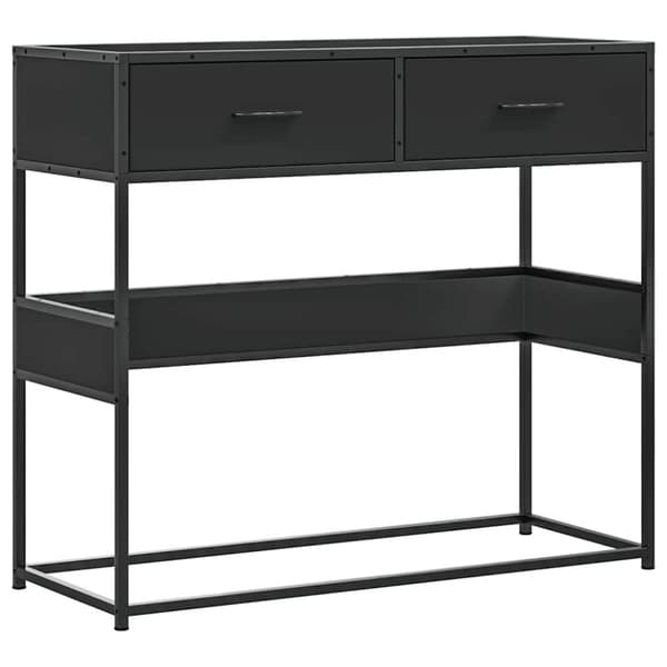 vidaXL Konsollbord svart 90x35x80 cm konstruert tre