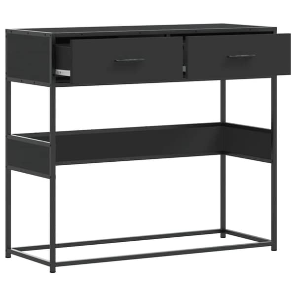 vidaXL Konsollbord svart 90x35x80 cm konstruert tre