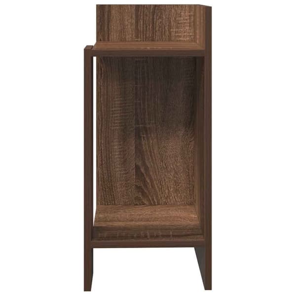 vidaXL Sideborde 2 stk med reol brun eg 25,5x27x60 cm