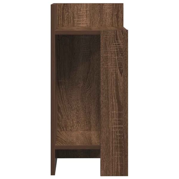vidaXL Sideborde 2 stk med reol brun eg 25,5x27x60 cm