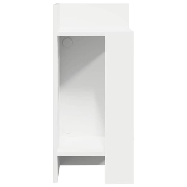 vidaXL sidebord med hylde Hvid 25,5x27x60 cm