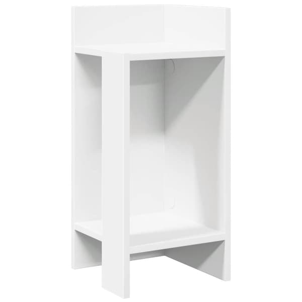 vidaXL sidebord med hylde Hvid 25,5x27x60 cm