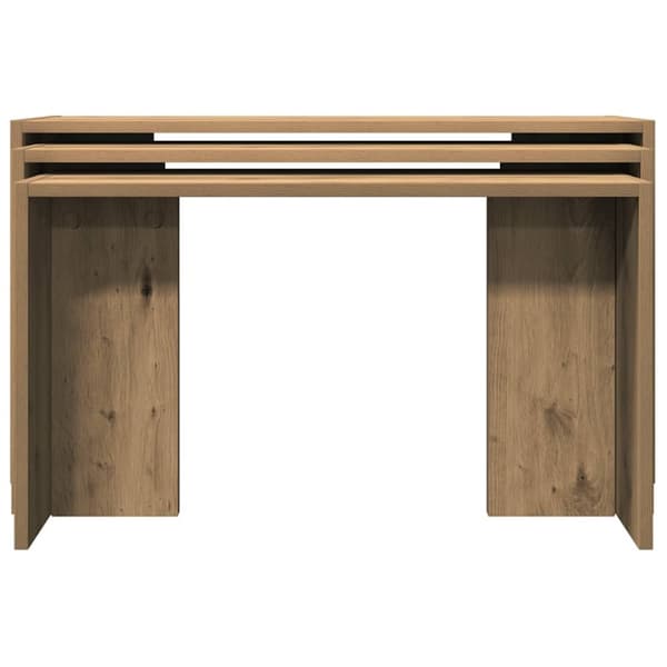 vidaXL Stablebord 3 stk artisan eik konstruert tre