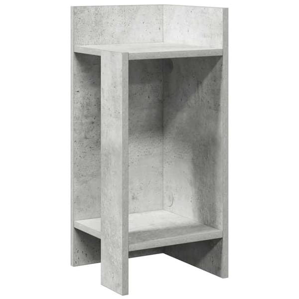 vidaXL Sidebord med hylle betonggrå 25,5x27x60 cm