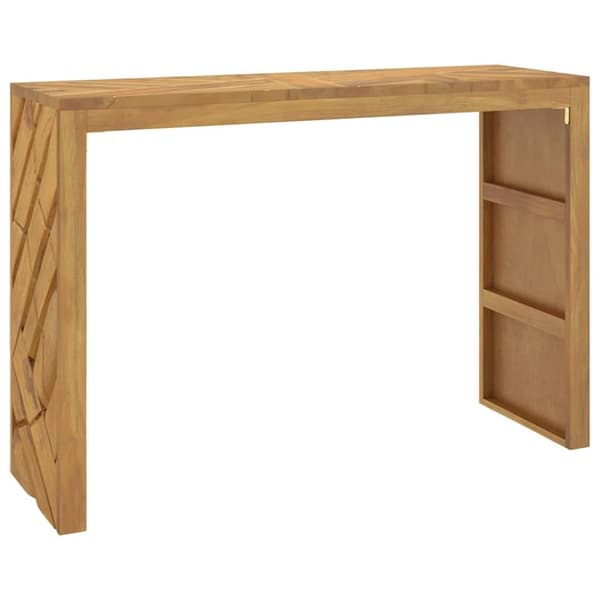 vidaXL konsolipöytä 110x35x75 cm massiivipuuta tiikiä