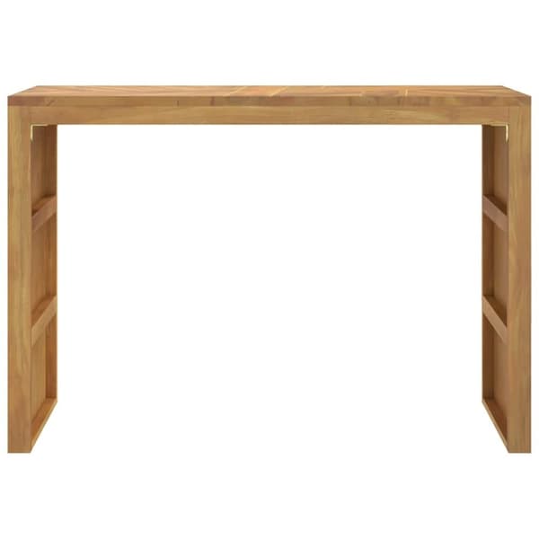 vidaXL konsolipöytä 110x35x75 cm massiivipuuta tiikiä