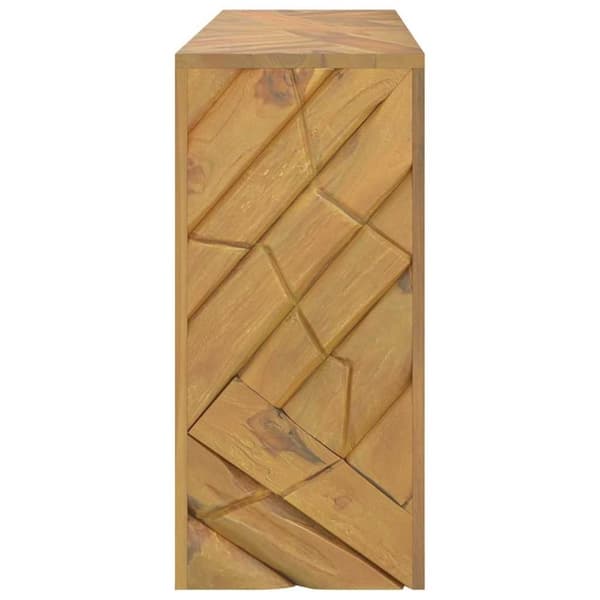 vidaXL konsolipöytä 110x35x75 cm massiivipuuta tiikiä