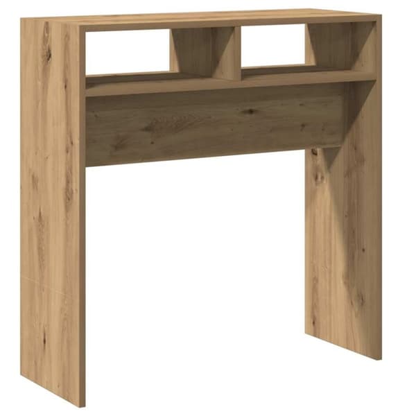 vidaXL Konsolbord artisan ek 78x30x80 cm konstruerat trä