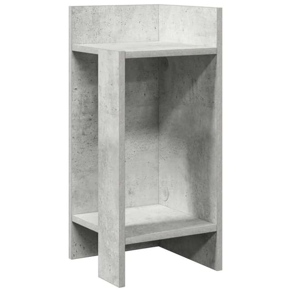 vidaXL Sideborde 2 stk med reol betongrå 25,5x27x60 cm