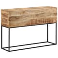Pikkukuva 1 / 10: vidaXL Konsolipöytä 110x30x75 cm täysi karkea mangopuu ja rauta