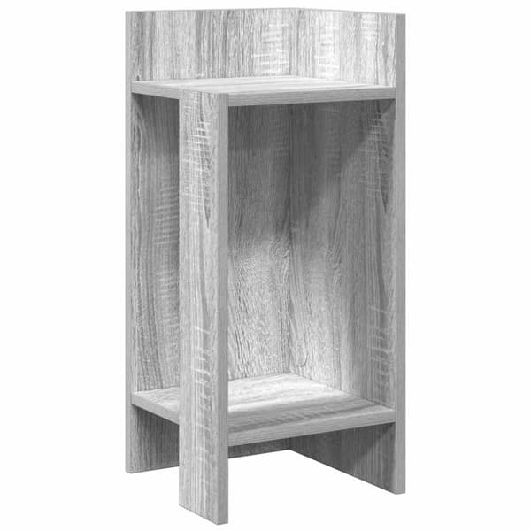 vidaXL Sidebord 2 stk med hylle grå sonoma 25,5x27x60 cm