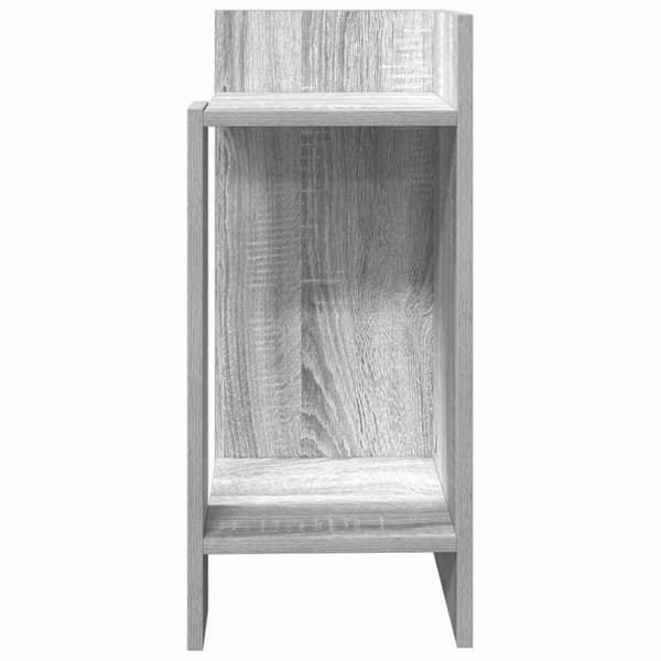vidaXL Sidebord 2 stk med hylle grå sonoma 25,5x27x60 cm