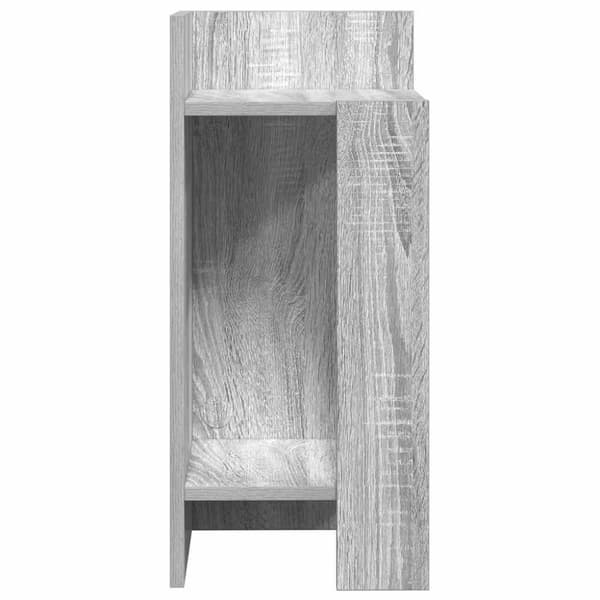 vidaXL Sidebord 2 stk med hylle grå sonoma 25,5x27x60 cm
